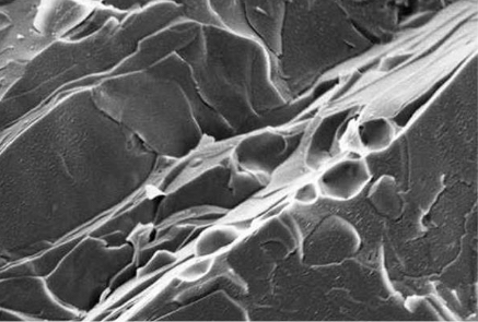 
    
            
                    An electron microscope image shows the layered structure of Bimiol BSC® (created at ETH Zurich)
                
        
